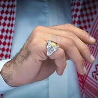 خاتم تراثي عقيق يماني ورد الربيع