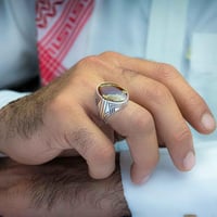 خاتم كلاسيكي عقيق يماني خرايطي