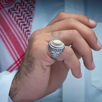 خاتم فضة عقيق يماني سليماني