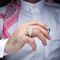 خاتم بحريني عقيق يماني مزهر