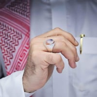 خاتم بحريني عقيق يماني مزهر