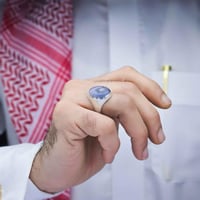 خاتم بحريني عقيق يماني مزهر مصور