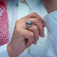 خاتم فضة عقيق يماني سليماني نادر