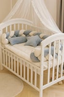 حاجز سرير الأطفال بتصميم مضفّر أنيق