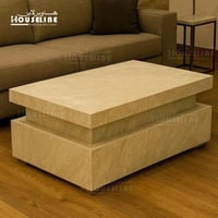 طاولة وسط قهوة بديل الحجر فخمة – ستايل طبقات