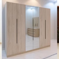 دولاب ملابس 6 أبواب مع مرايتين تعليق تطبيق بتقسيم...