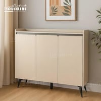 دولاب الأحذية بوقور كبير لون كريمي