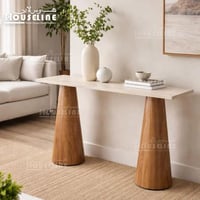 طاولة كونسول خشبية – تصميم هادئ طبيعي