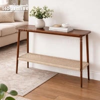 طاولة كونسول خشبية بتصميم أنيق ولمسة طبيعية