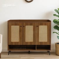 دولاب الأحذية راتان ووك كبير لون بني