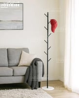 شماعة ملابس أرضية معدنية نيورا مودرن – أسود بقاعدة...