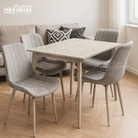 طاولة طعام مع 4 كراسي لون رصاصي سلوفا