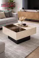 طاولة قهوة «عرش الرخام» – فخامة ملكية بتوقيع معاصر