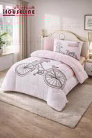 طقم لحاف دراجة الأحلام – تصميم طفولي هادئ للبنات