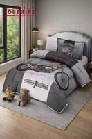 طقم لحاف أبطال الطريق – تصميم دراجات نارية للأطفال