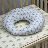 مخدة الرضاعة ابيض و ازرق