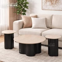 طقم طاولات قهوة بتصميم عصري وتناغم أنيق