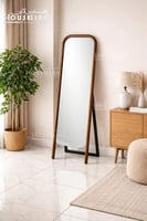 مراية فلورا ستاند أرضية بإطار خشبي فاخر