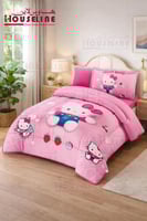 طقم لحاف كيتي المرح – تصميم طفولي ناعم للبنات