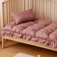 فرشة سرير أطفال قطعتين – لون روز غامق