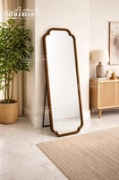 مراية ستاند أرضية بإطار خشبي فاخر