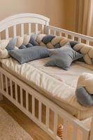 حاجز سرير الأطفال بتصميم مضفّر أنيق