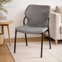 كرسي جانبي بتصميم عصري وقاعدة معدنية