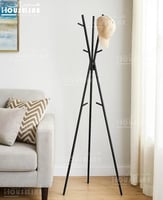 شماعة الملابس كارغا – شكل ثلاثي عصري باللون الأسود