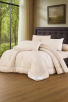 مفرش وجهين مايكروفايبر لون بيج توفي