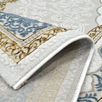 سجاد كلاسيك نقشة ملكي فاخر – كريمي × أزرق ذهبي