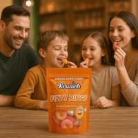 فيزي حلقات الخوخ المجففة بالتبريد