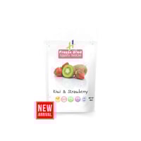 فراولة وكيوي مجفف بالتبريد