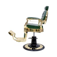 كرسي حلاقة كلاسيكي ذهبي BC-9981 أخضر
