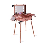 شنطة مكياج متنقل مضيئة مع مراية جولد روز BS-5846 A