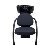 كرسي مع مغسلة اسود 6078