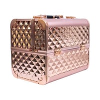 جلوبال ستار - شنطة مكياج لون ذهبي زهري 2321