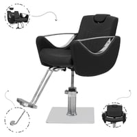 كرسي تجميل متعدد الاستخدامات لون أسود من بلاك