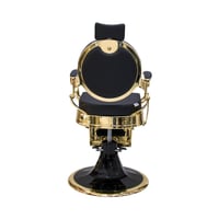 كرسي حلاقة كلاسيك ذهبي جلد اسود BC-2009