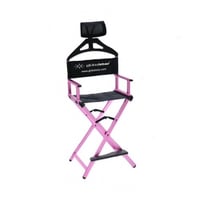 كرسي مكياج متنقل لون زهري بمسند راس MY