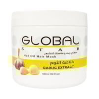 جلوبال ستار ماسك وحمام زيت شعر ثوم - 500 مل