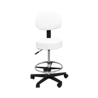 كرسي ستول مقعد دائري مع ظهر ابيض SC-007