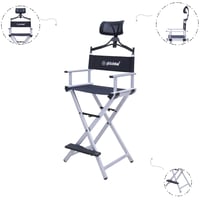 كرسي مكياج متنقل من جلوبال ستار فضي بمسند راس MY