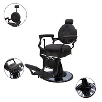 كرسي حلاقة كلاسيك بني غامق AW-9147C