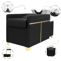 كرسي مغسلة اسود ذهبي HS-9006