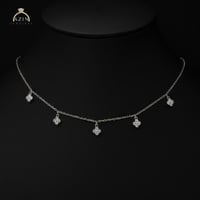 عقد شوكر وردات ناعم | فضة عيار 925