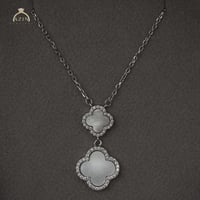 عقد وردة ناعم صدفي | فضة عيار 925