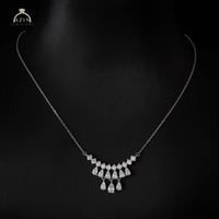 عقد راقي احجار دمعات | فضة عيار 925