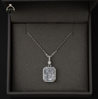 تعليقة ناعمة حجر رئيسي مستطيل | فضة عيار 925