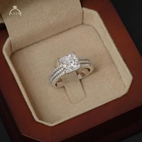 خاتم راقي حجر رئيسي برينسس AR-153 | فضة عيار 925