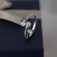 خاتم انيق 3 احجار دائرية AR-175 | فضة عيار 925